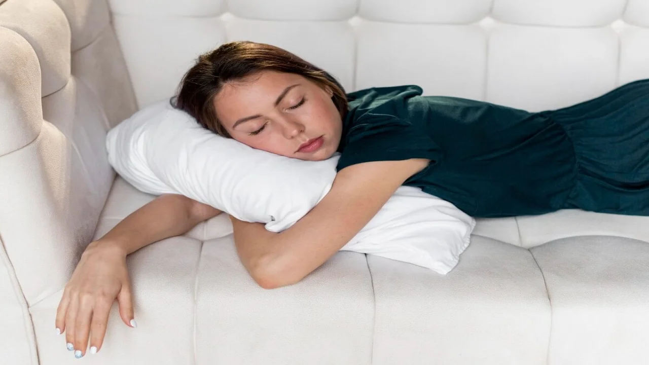 Girl Sleeping on Couch