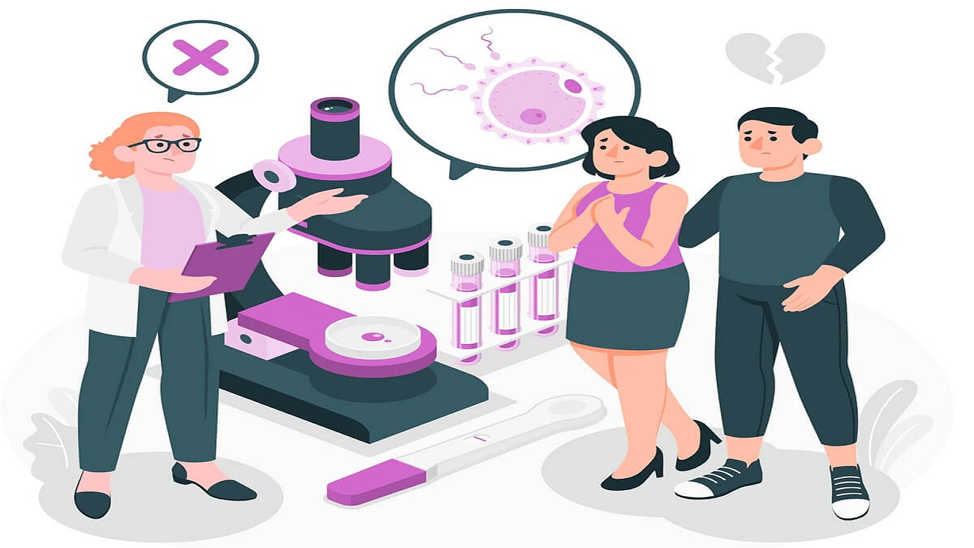 Free vector infertility diagnosis concept illustration.