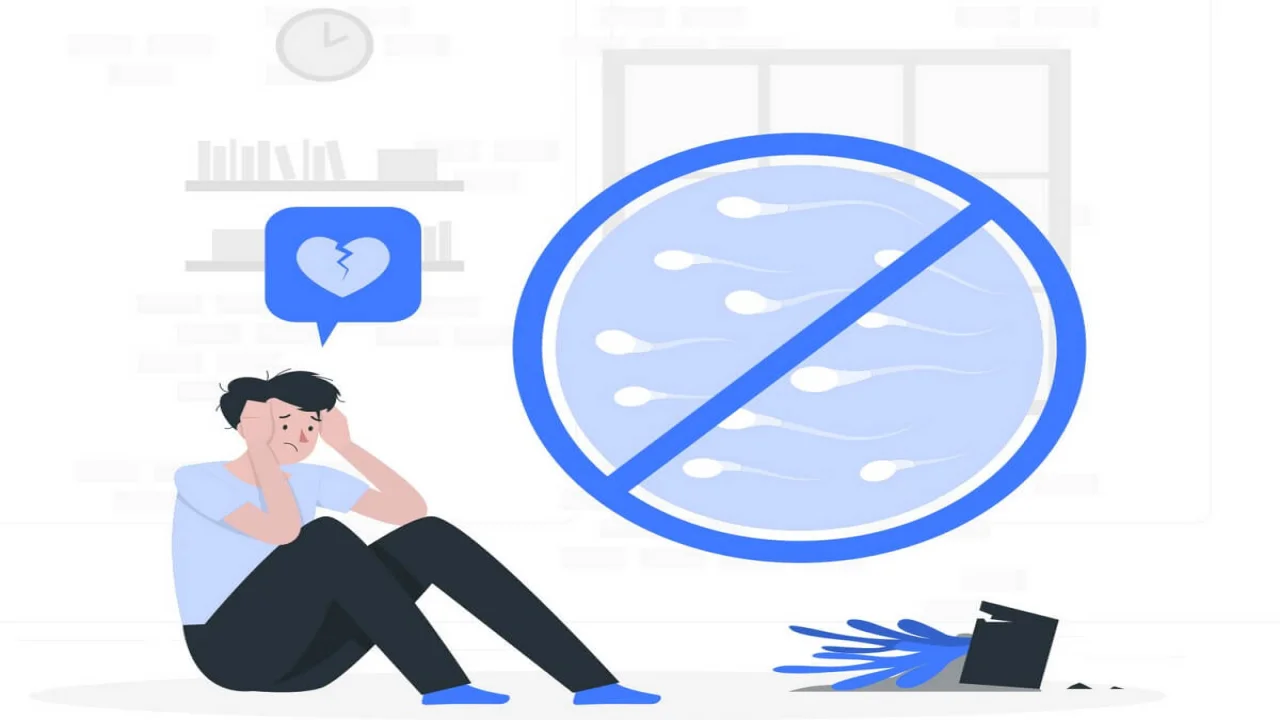 Free vector man infertility concept illustration.