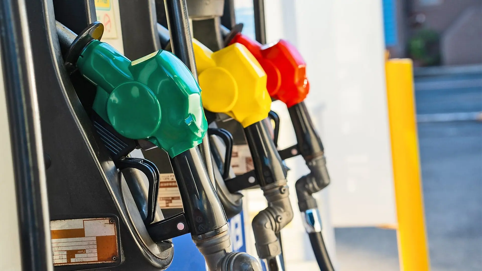 A close-up of a gas pump.