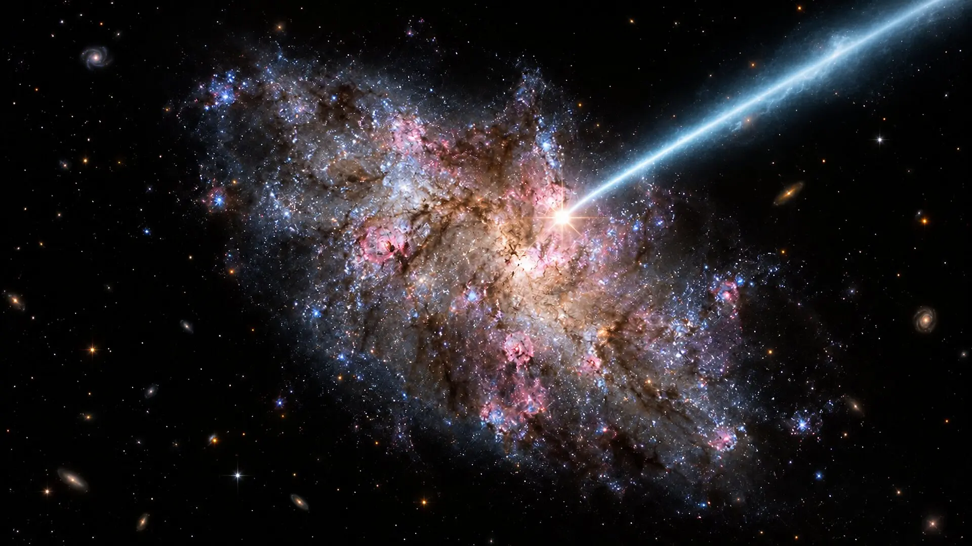 Webb finds the host of a record-distance fast radio burst, revealing a young dwarf galaxy that favors a magnetar origin. (CREDIT: The Brighter Side of News)