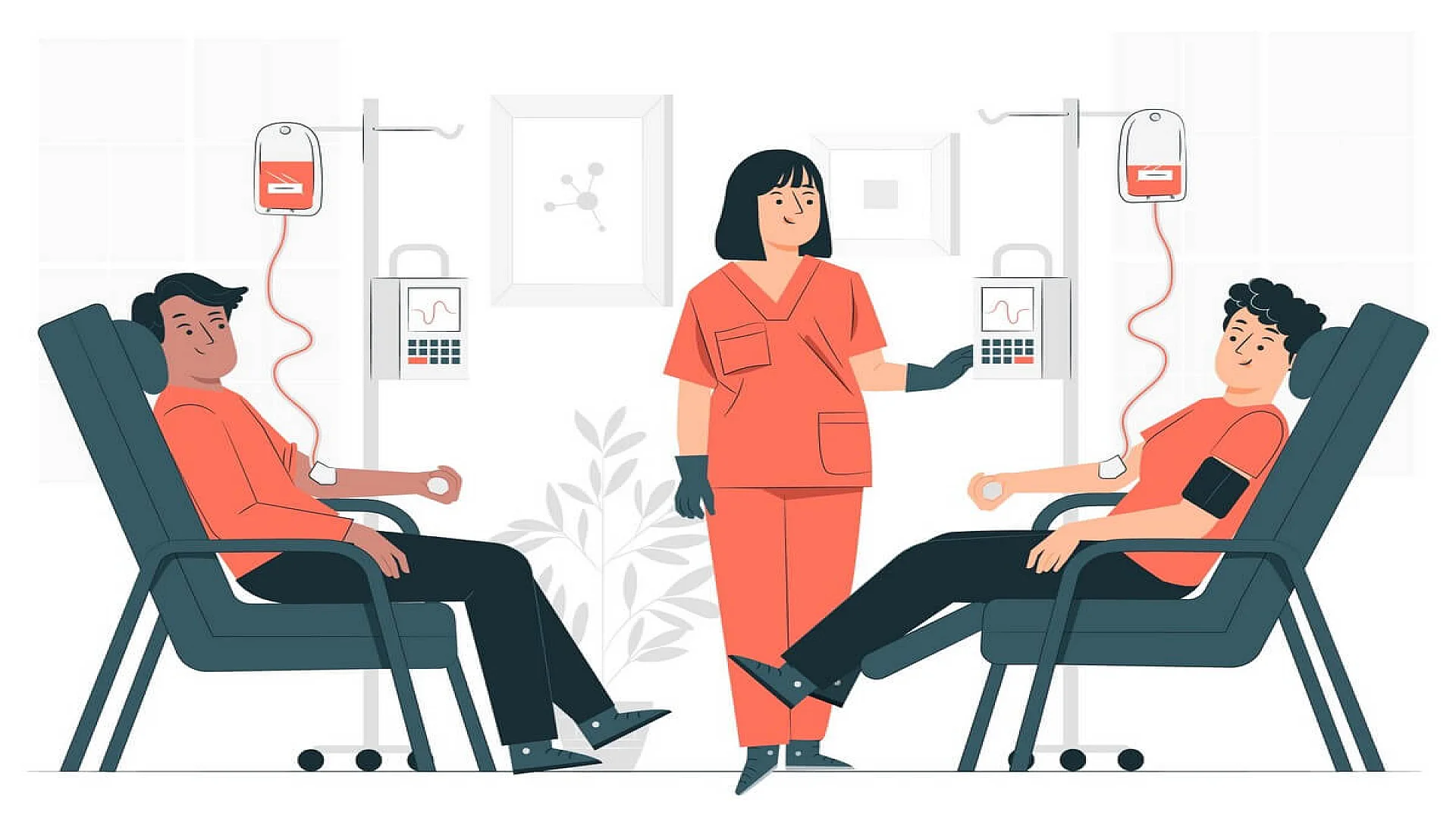 Blood donation concept illustration
