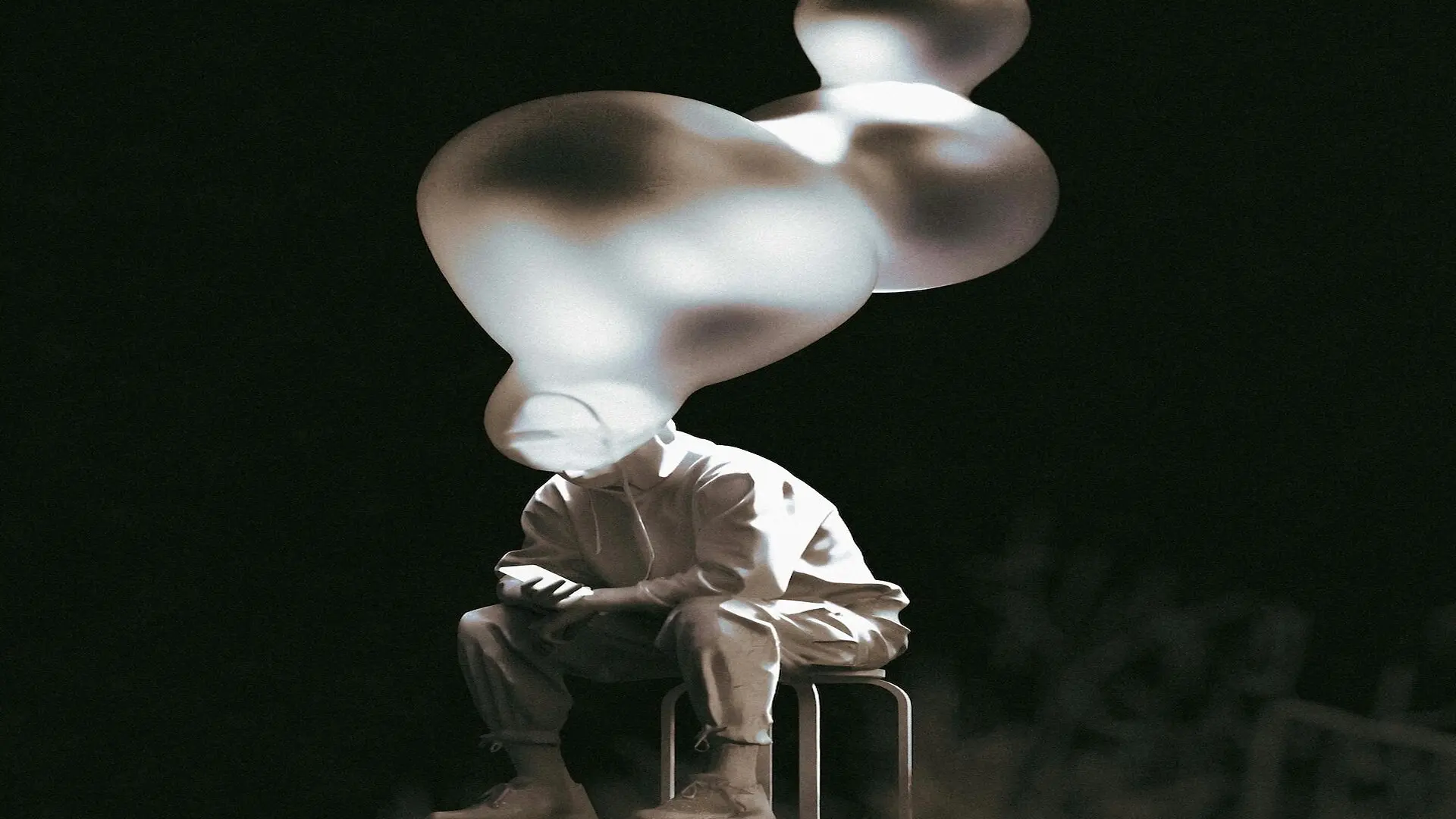 Person Reading Phone Mind Bubbling 1