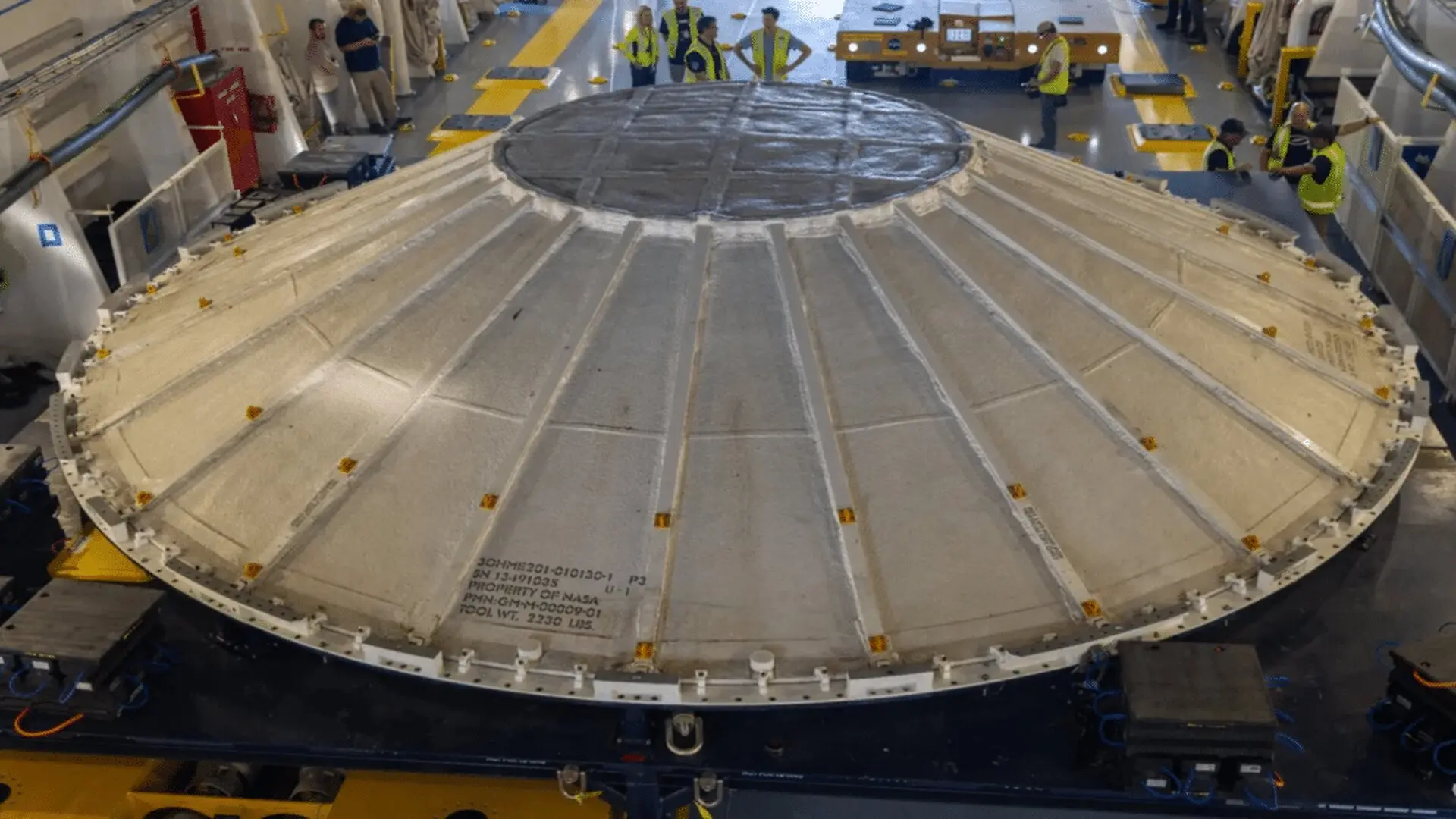 Massive Ufo Shaped Structure Arrives At Nasas Kennedy Space Center Scaled