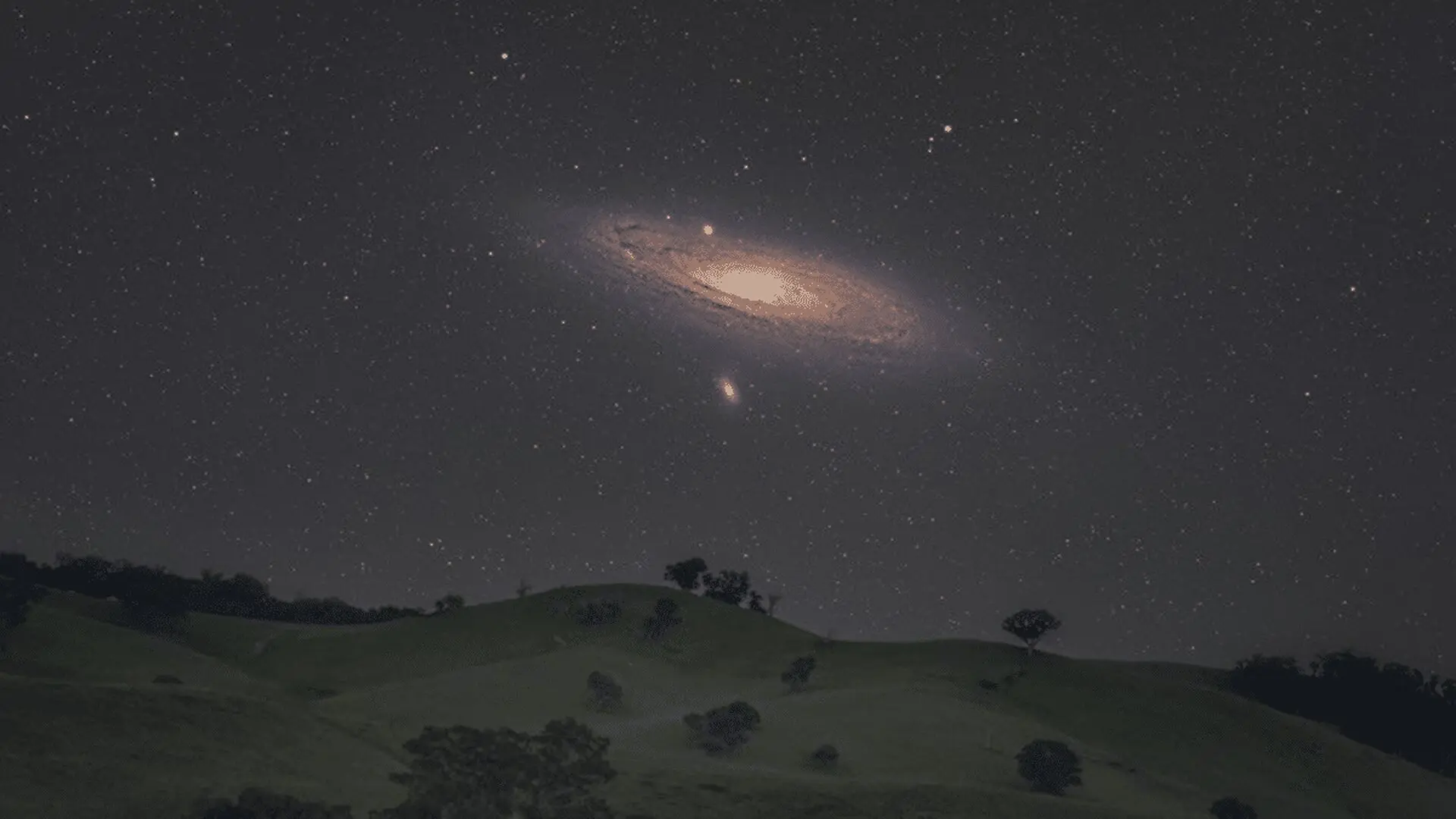 A Galaxy 2.5 Million Light Years Away Appears Above Australian Hills In A Stunning Night Sky Image Scaled