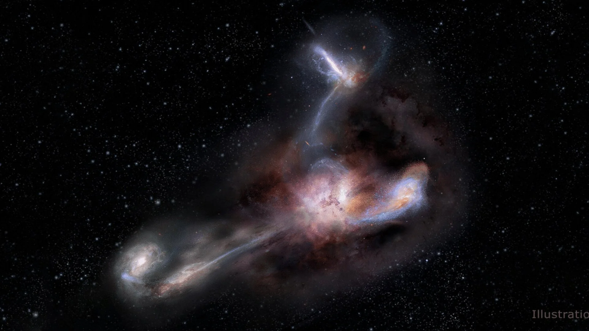 James Webb Detects Strange Dust Structure Around A 23 Billion Solar Mass Black Hole Scaled