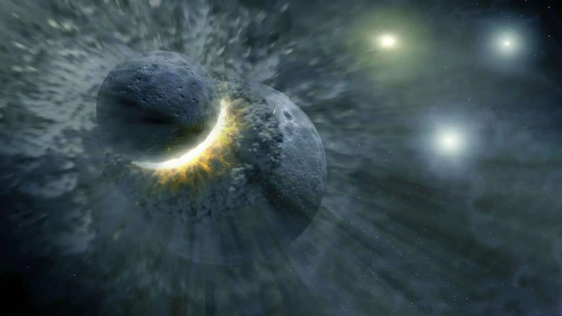 A Mars Sized Planet Crashed Into Earth 4.5 Billion Years Ago And Scientists Now Think The Moon May Have Emerged Within Hours Scaled