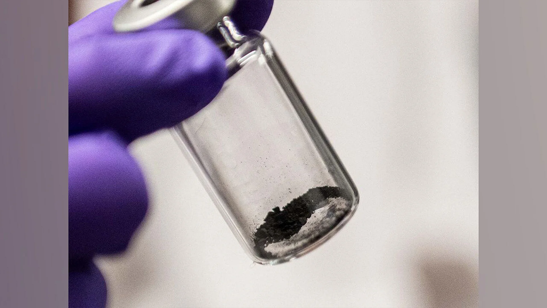 Researchers at Penn State analyze a small sample of space dust using specialized instruments designed to measure carbon and nitrogen isotopes.