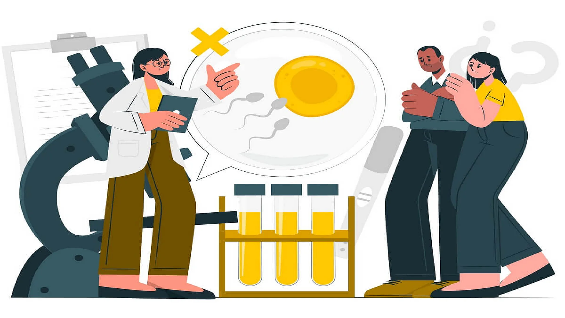 Free vector infertility diagnosis concept illustration.