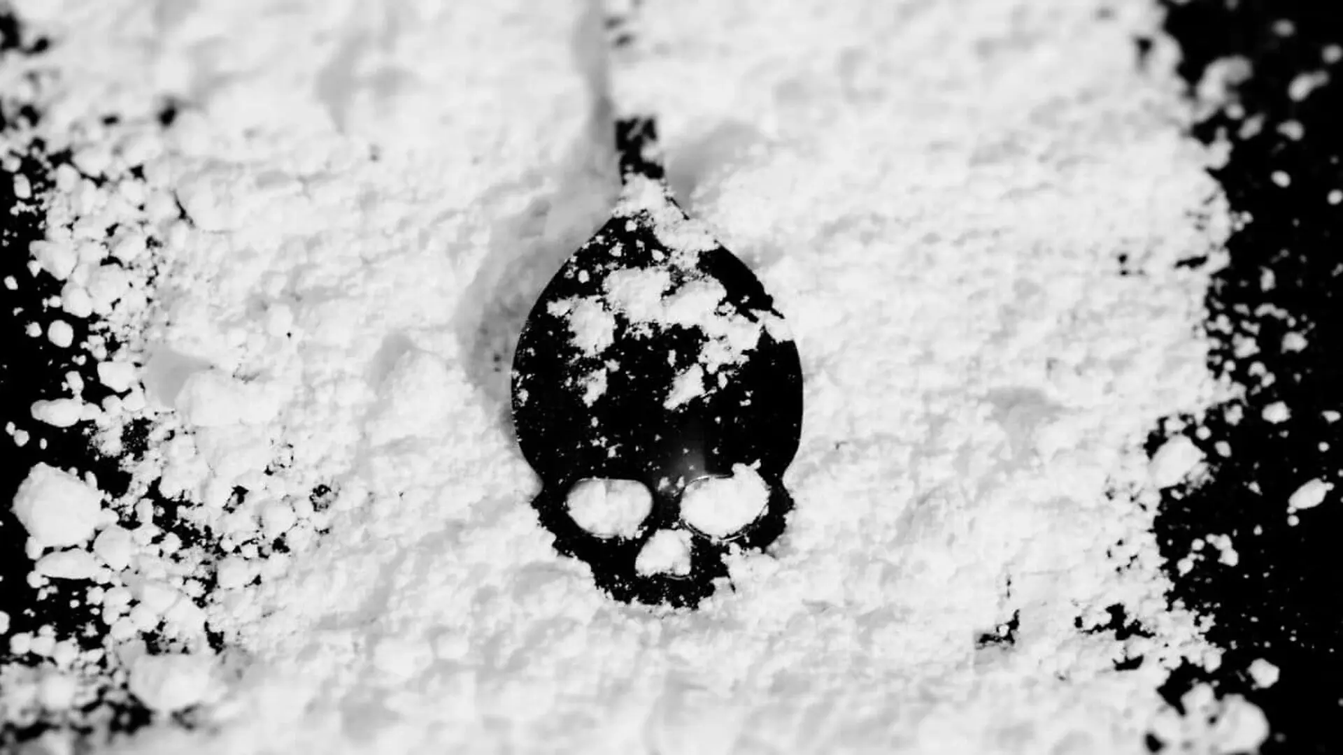 Black Skull On A Background Of Powdered Sugar Scaled