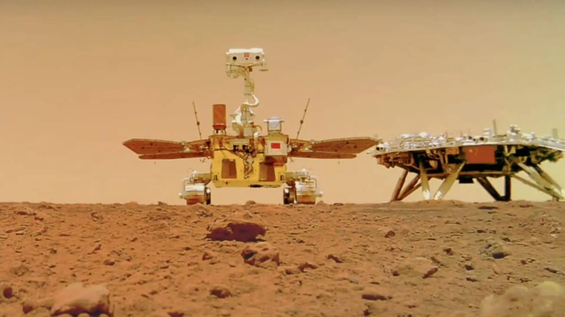 Zhurong Selfie With Lander Taken By The Deployable Tianwen 1 Remote Camera Scaled