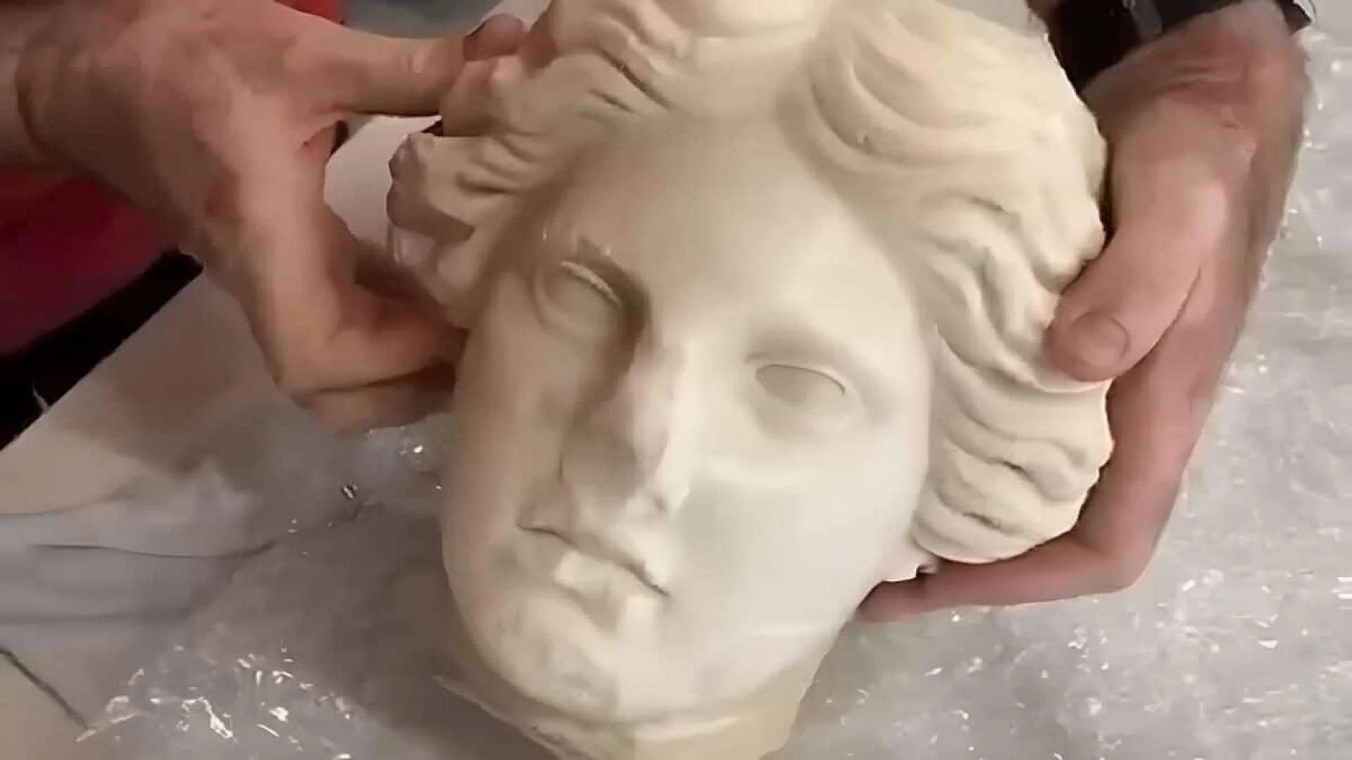 Workers Digging On A Spanish Beach Expected Sand Instead They Uncovered A Rare Year Old Roman Bust Scaled