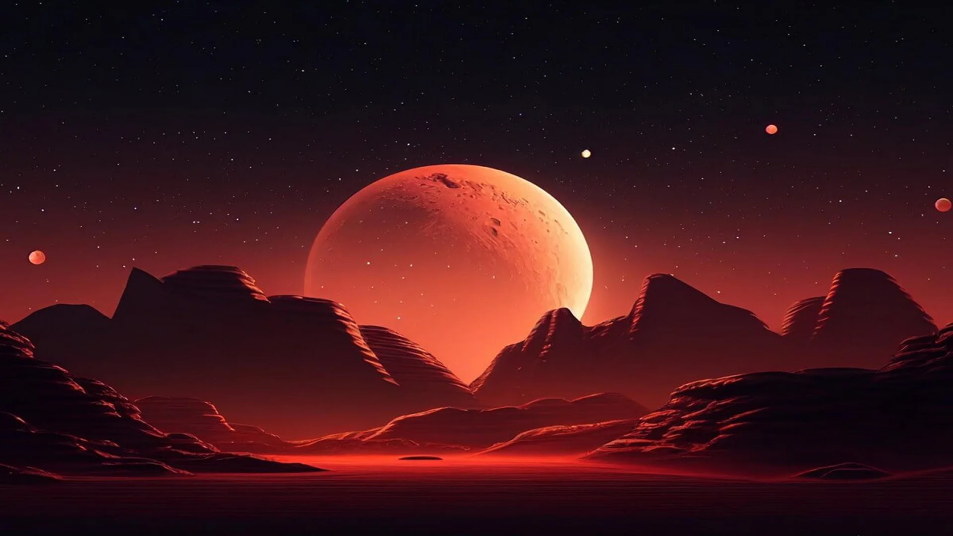 Mars at Night Background