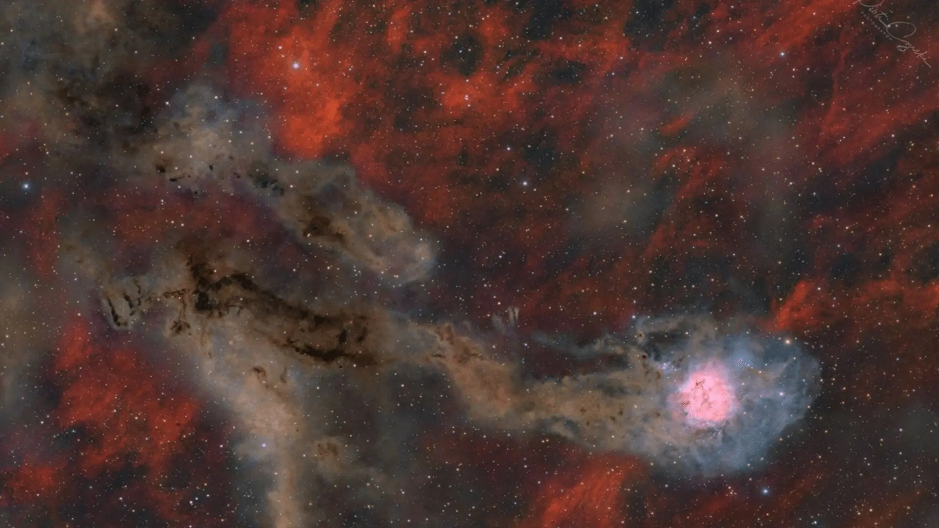 Nasa Reveals A Cosmic Cocoon Hidden In A Star Filled River Of Dust Scaled