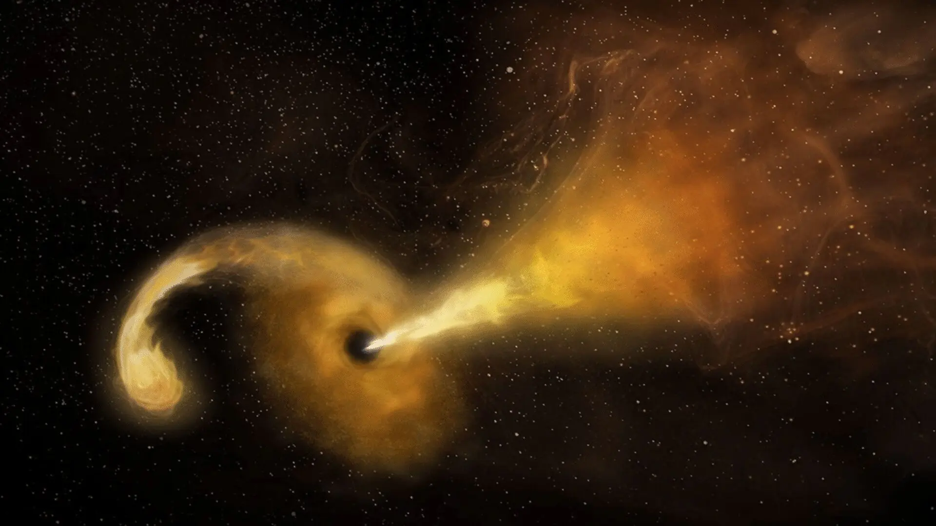 Nasas Swift Spots A Wandering Supermassive Black Hole Tearing A Star Apart Scaled