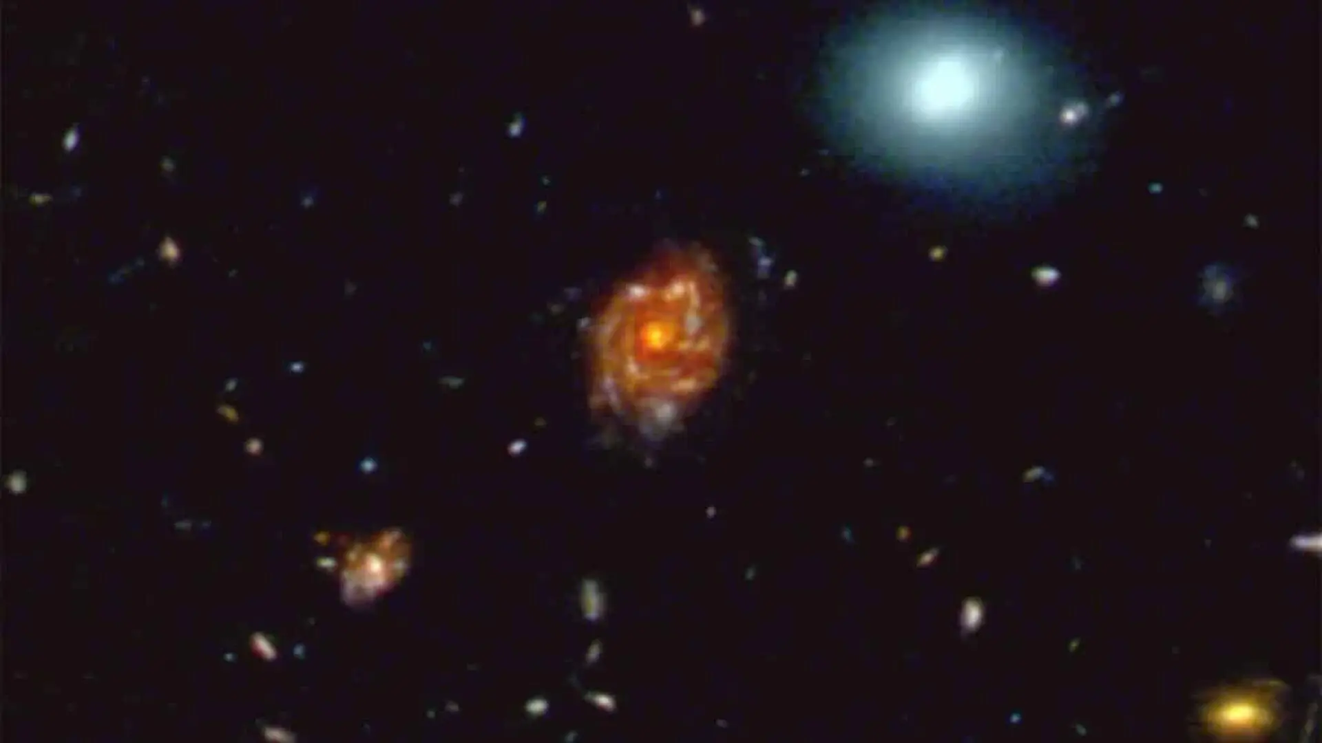 Jwst Reveals A Giant Barred Spiral Galaxy That Already Existed Just 1.2 Billion Years After The Big Bang Scaled