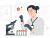 Blood test Semi Flat Illustrations.