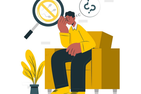 Free vector man infertility concept illustration.