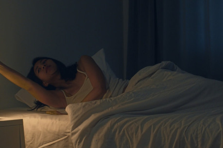 Asian Young Woman Sleeping Cozily