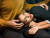 Woman Lying on Man Legs